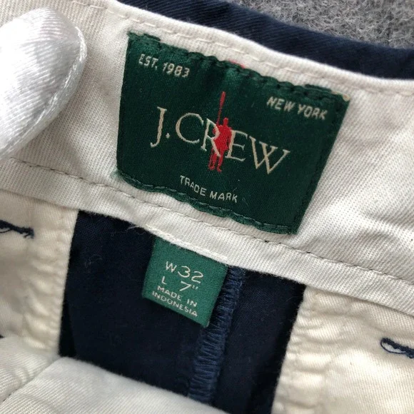 J.Crew Portsider Shorts Mens 32 Dark Navy Blue 7'' Stretch Flat Front - Picture 3 of 11